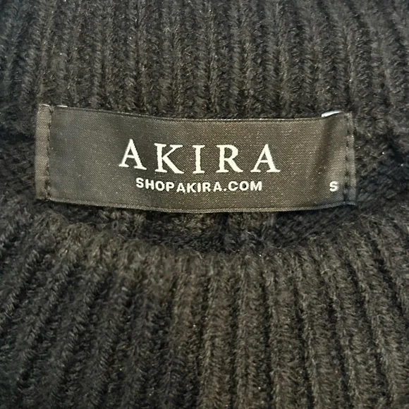 AKIRA Black and Cream LOVE Knit Sweater Dress - Picture 2 of 7